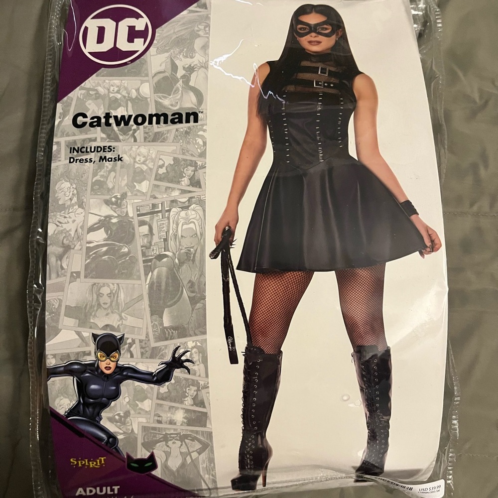 DC Catwoman Kids Costume - Black and Silver
